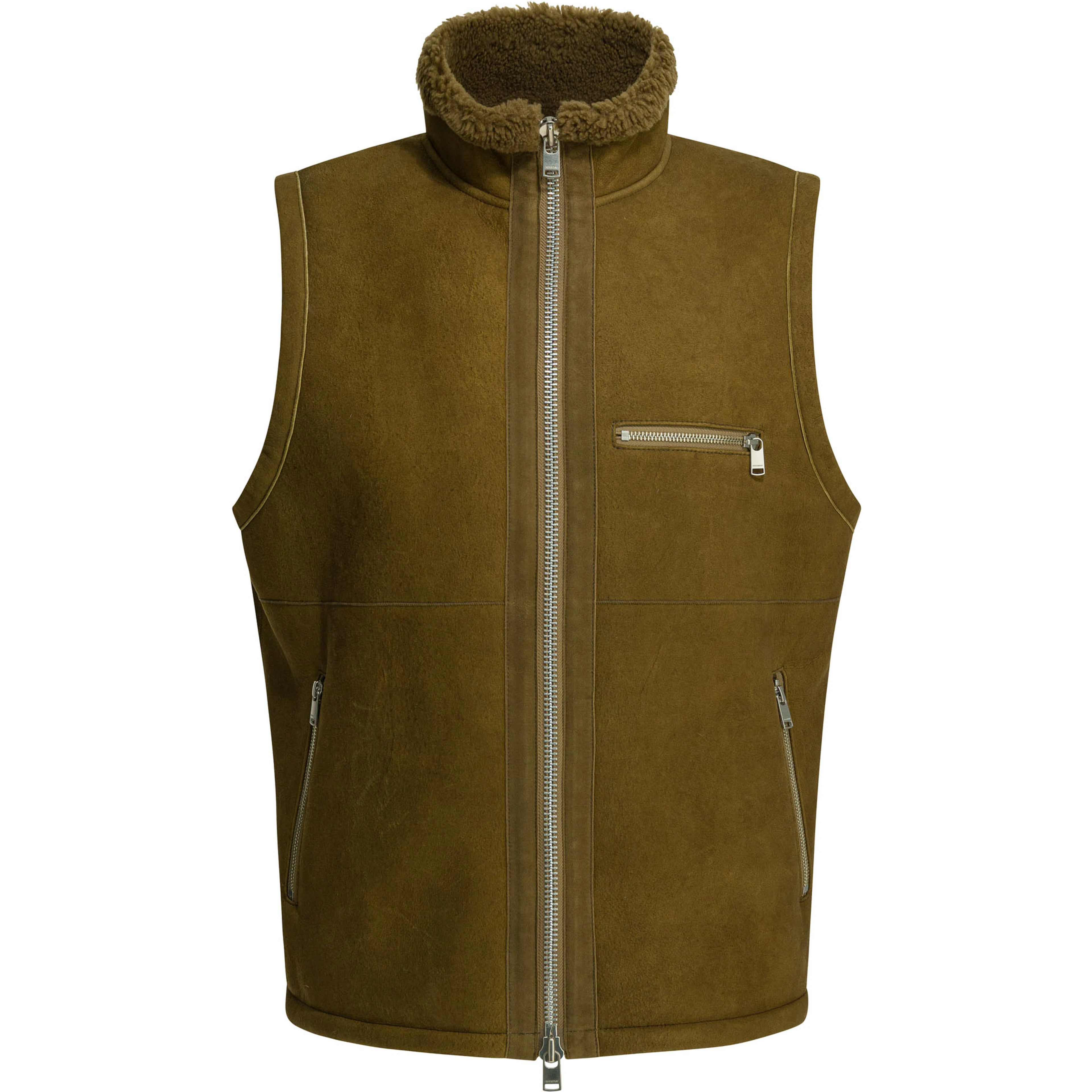 Shearling sleeveless jacket