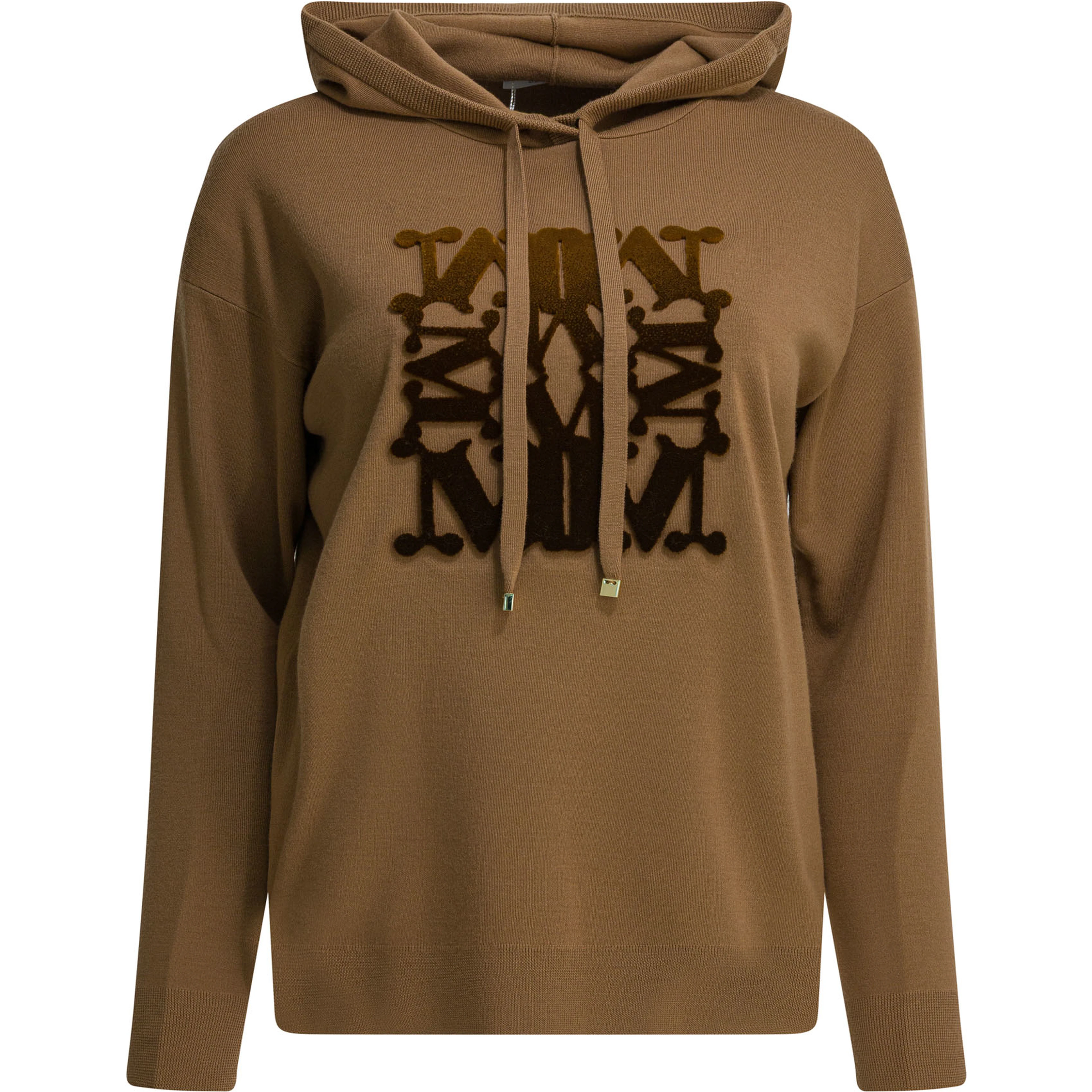 Virgin wool hooded sweater