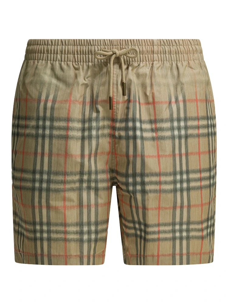 "Check" swim shorts