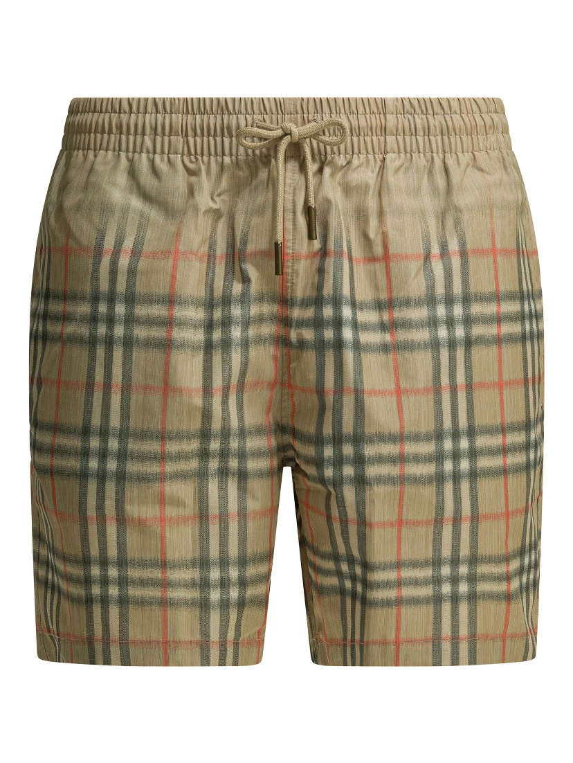 "Check" swim shorts