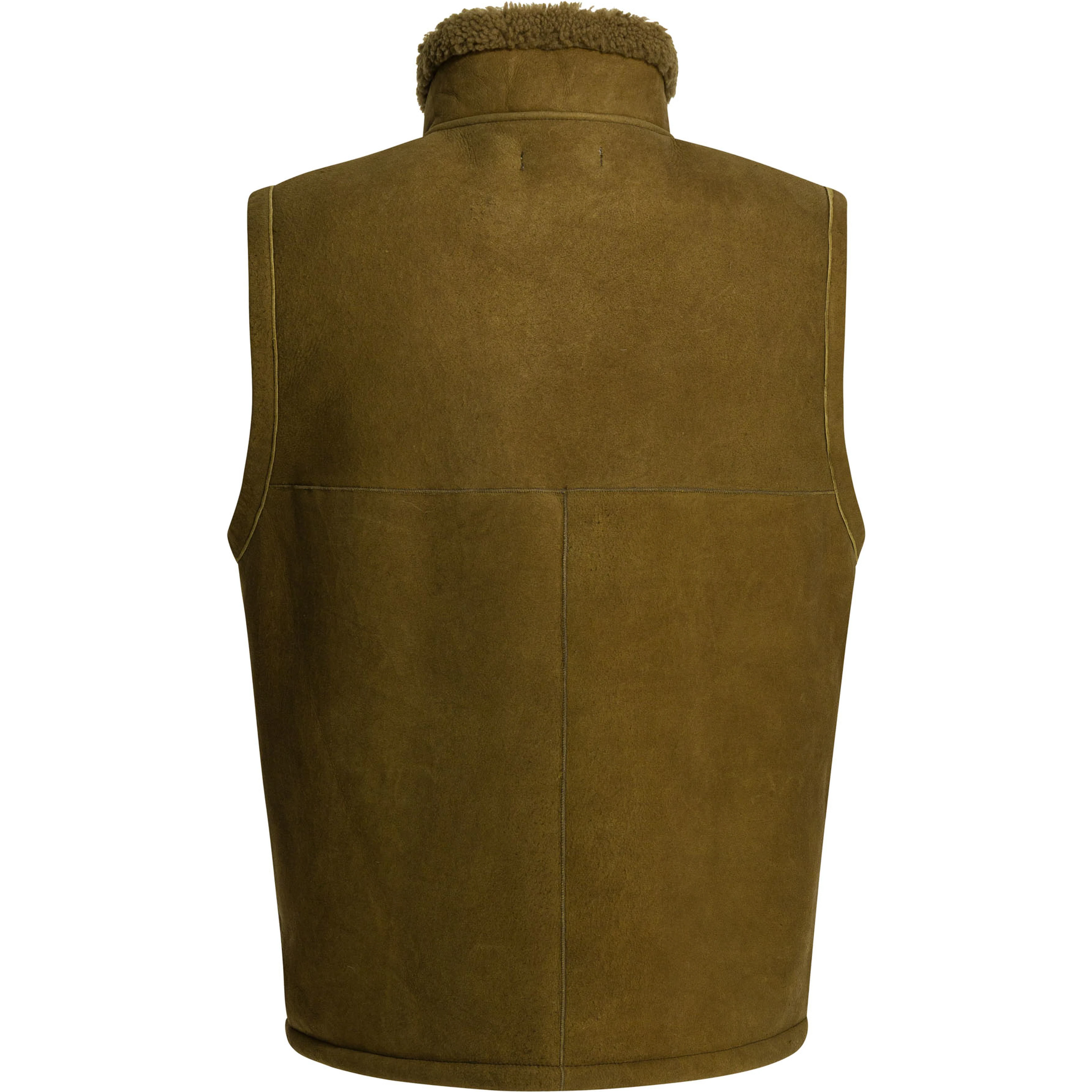 Shearling sleeveless jacket
