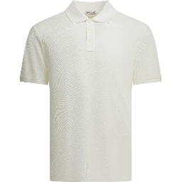 Polo shirt with buttons and logo