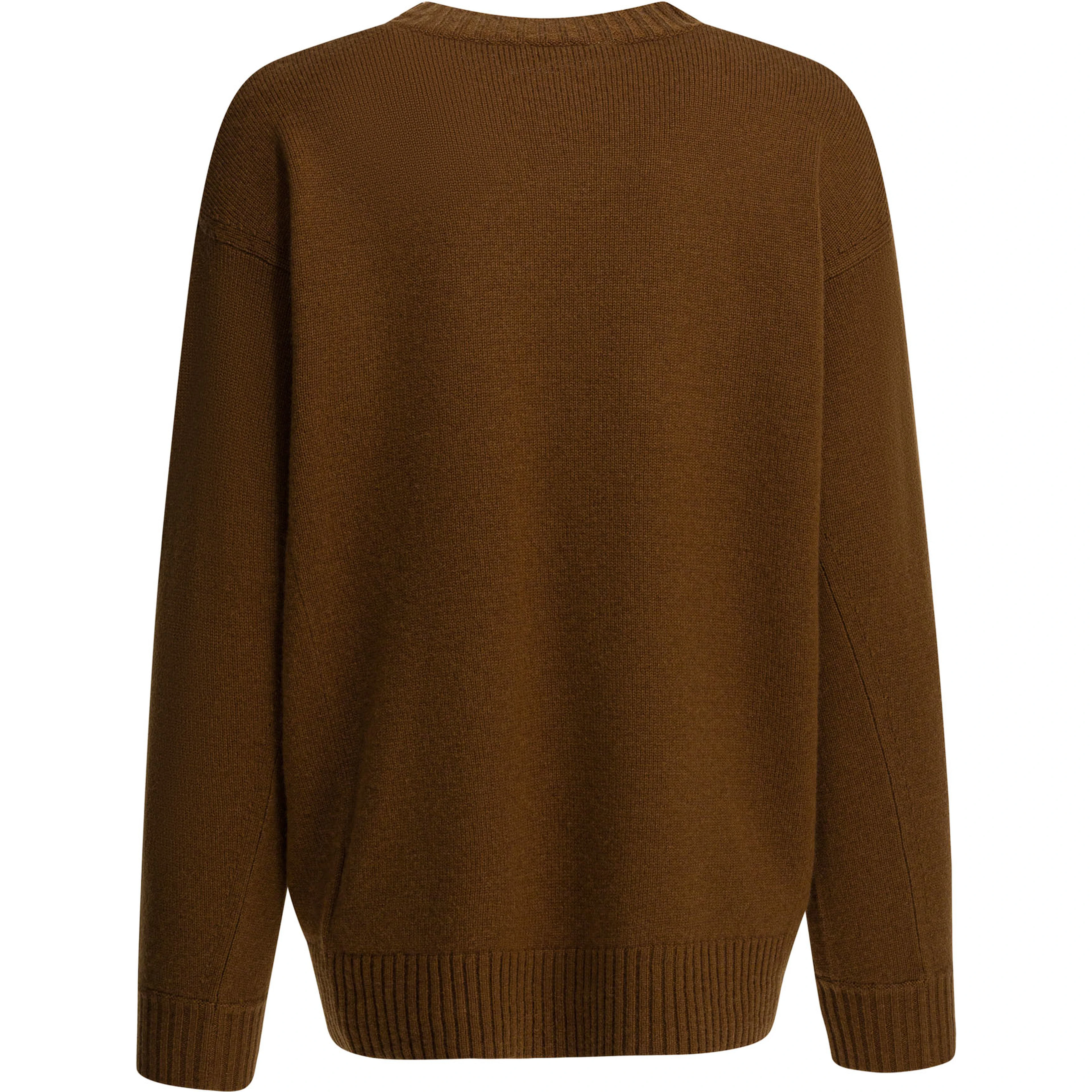 Embroidered crew neck sweater
