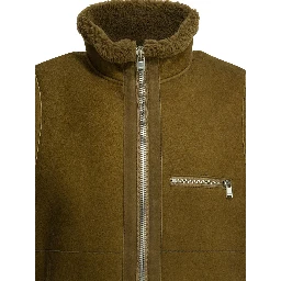 Shearling sleeveless jacket