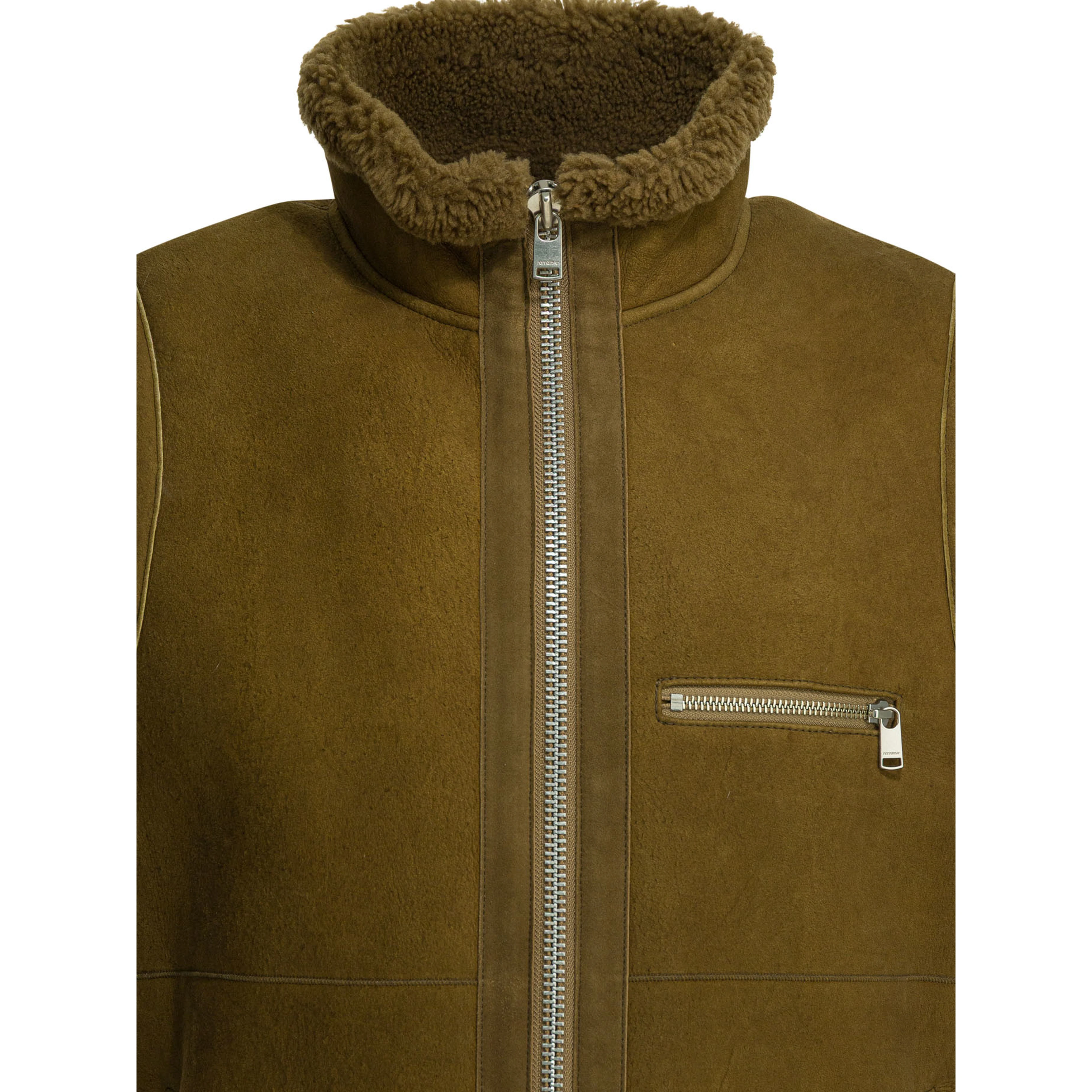 Shearling sleeveless jacket