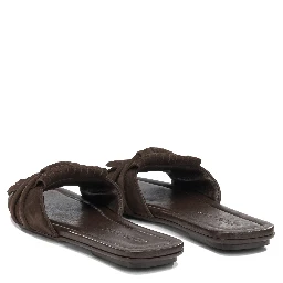 Slide in pelle scamosciata