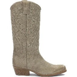 Leather cowboy boots