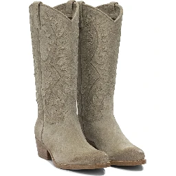 Leather cowboy boots