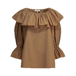 Casual top with ruffles