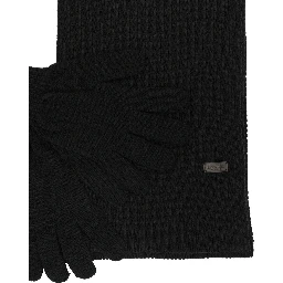 Wool-blend scarf and gloves