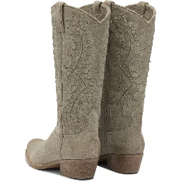 Leather cowboy boots