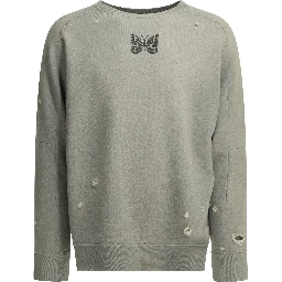 "Deconstructed" crewneck sweatshirt