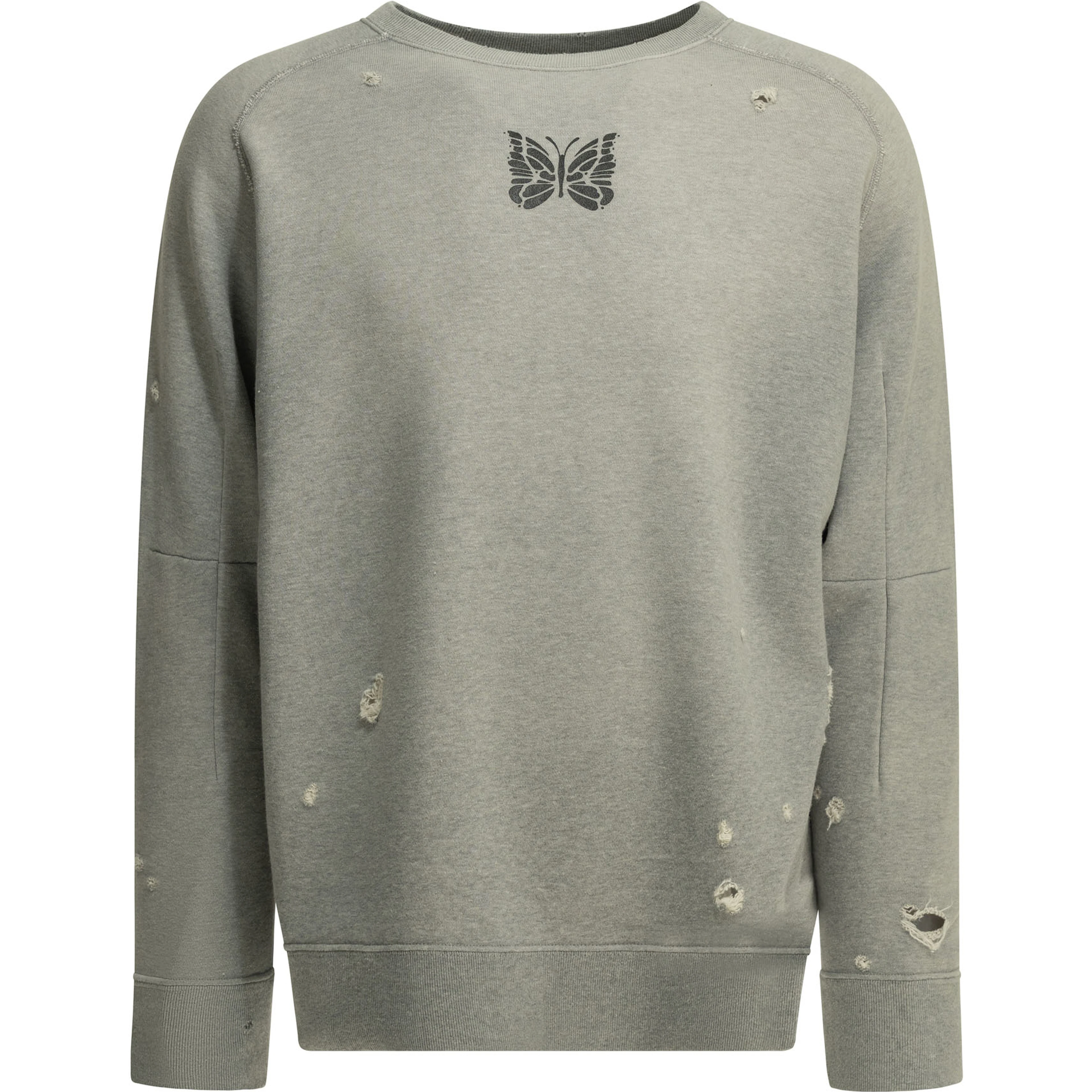 "Deconstructed" crewneck sweatshirt