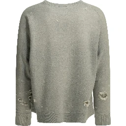 "Deconstructed" crewneck sweatshirt