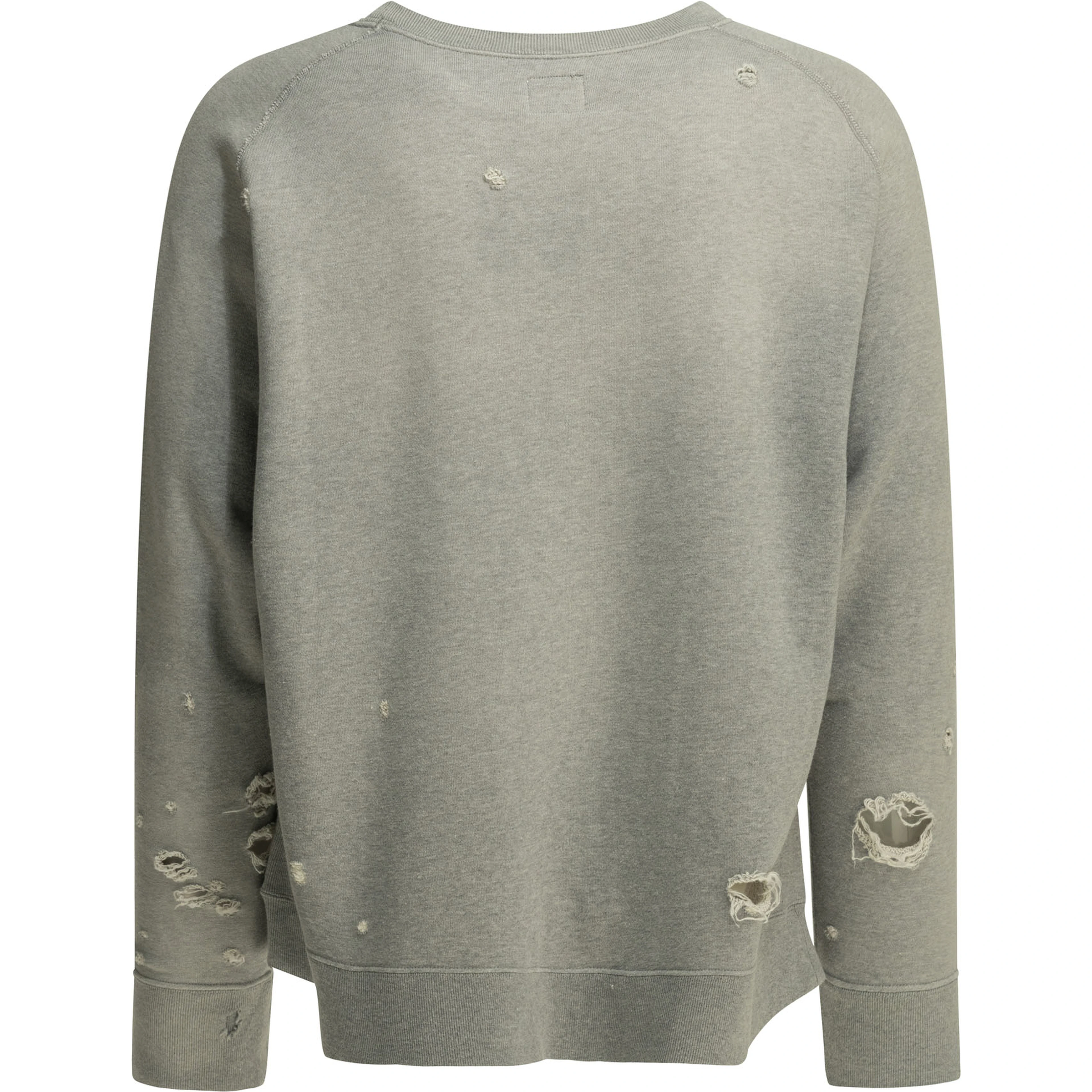 "Deconstructed" crewneck sweatshirt