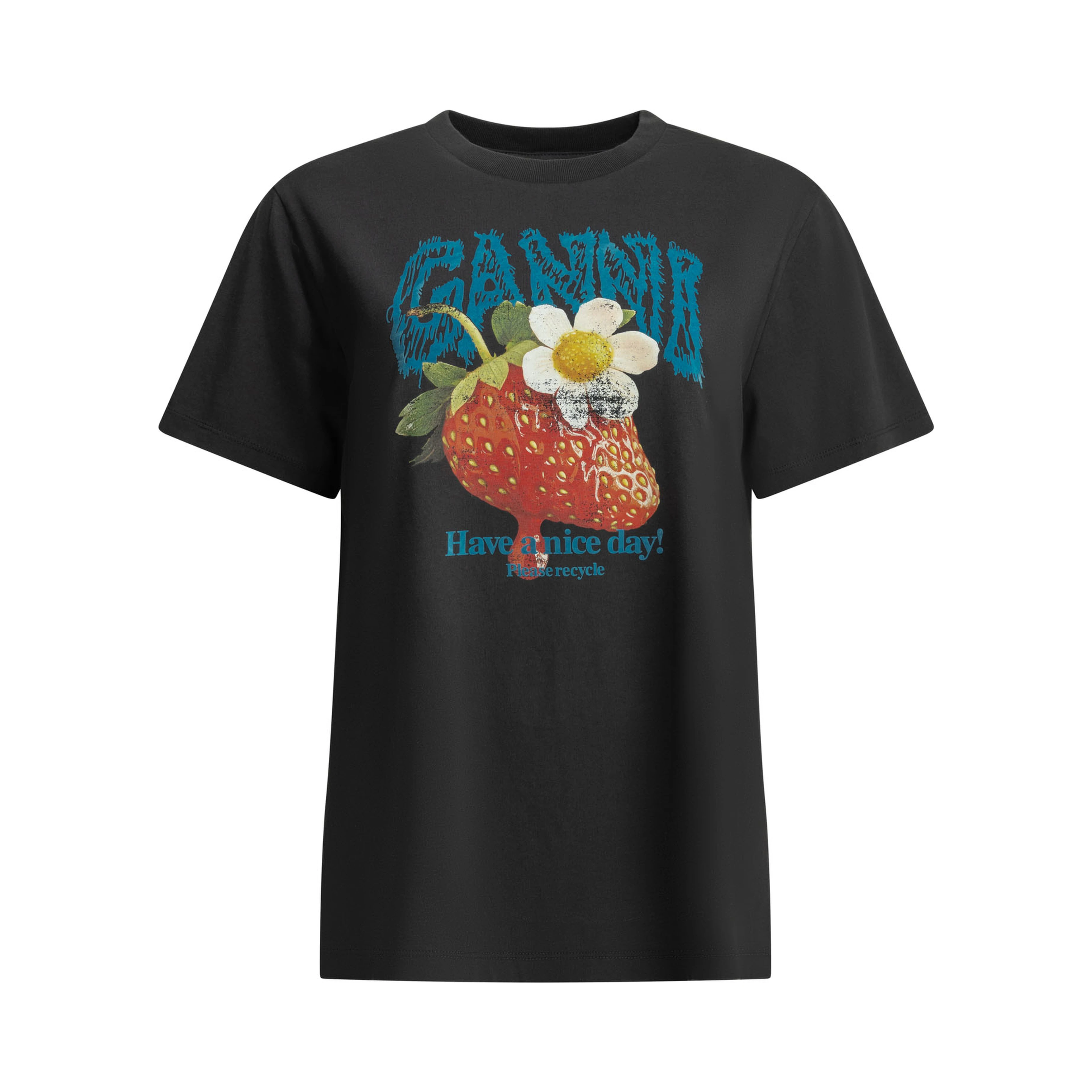 "Strawberry" crew-neck T-shirt