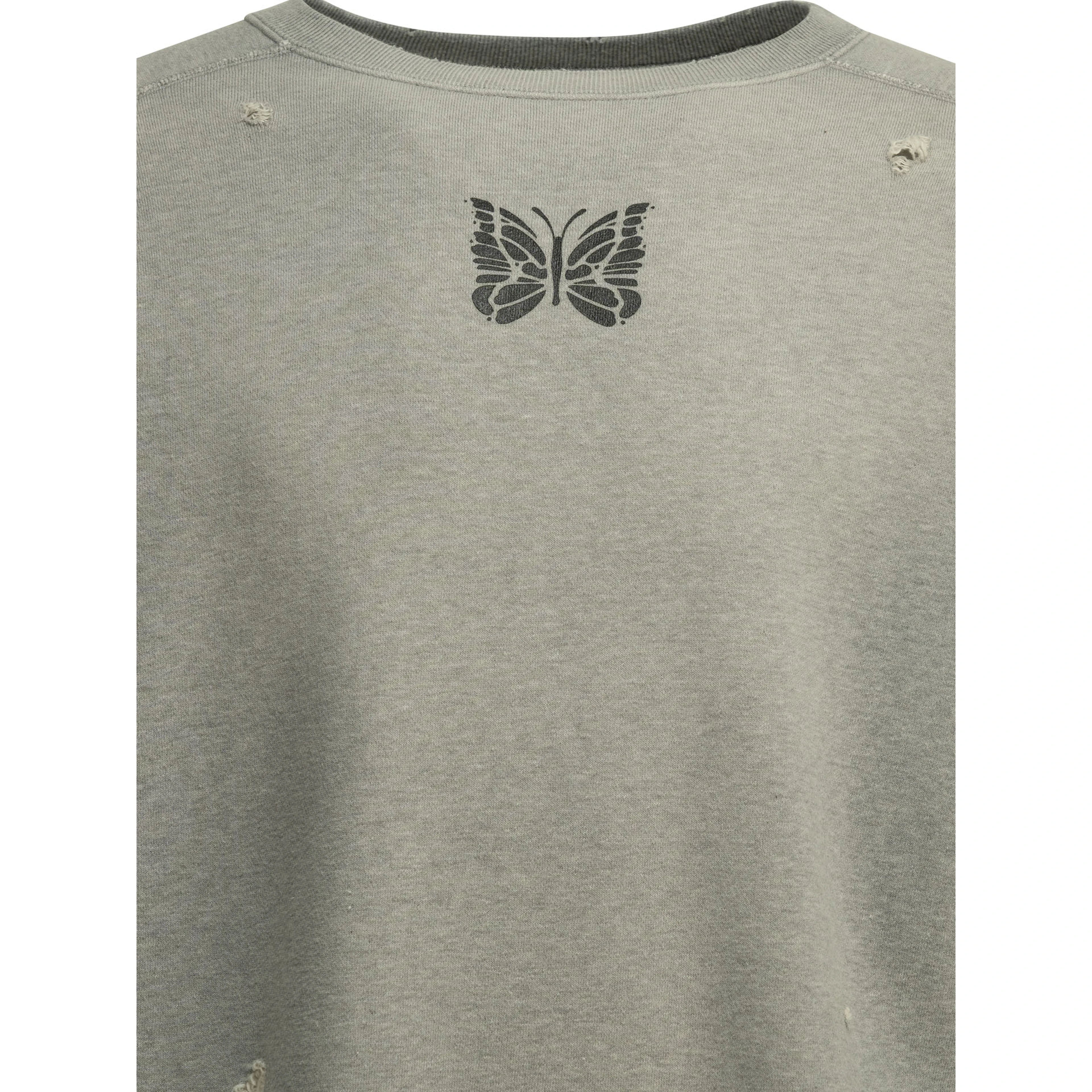 "Deconstructed" crewneck sweatshirt