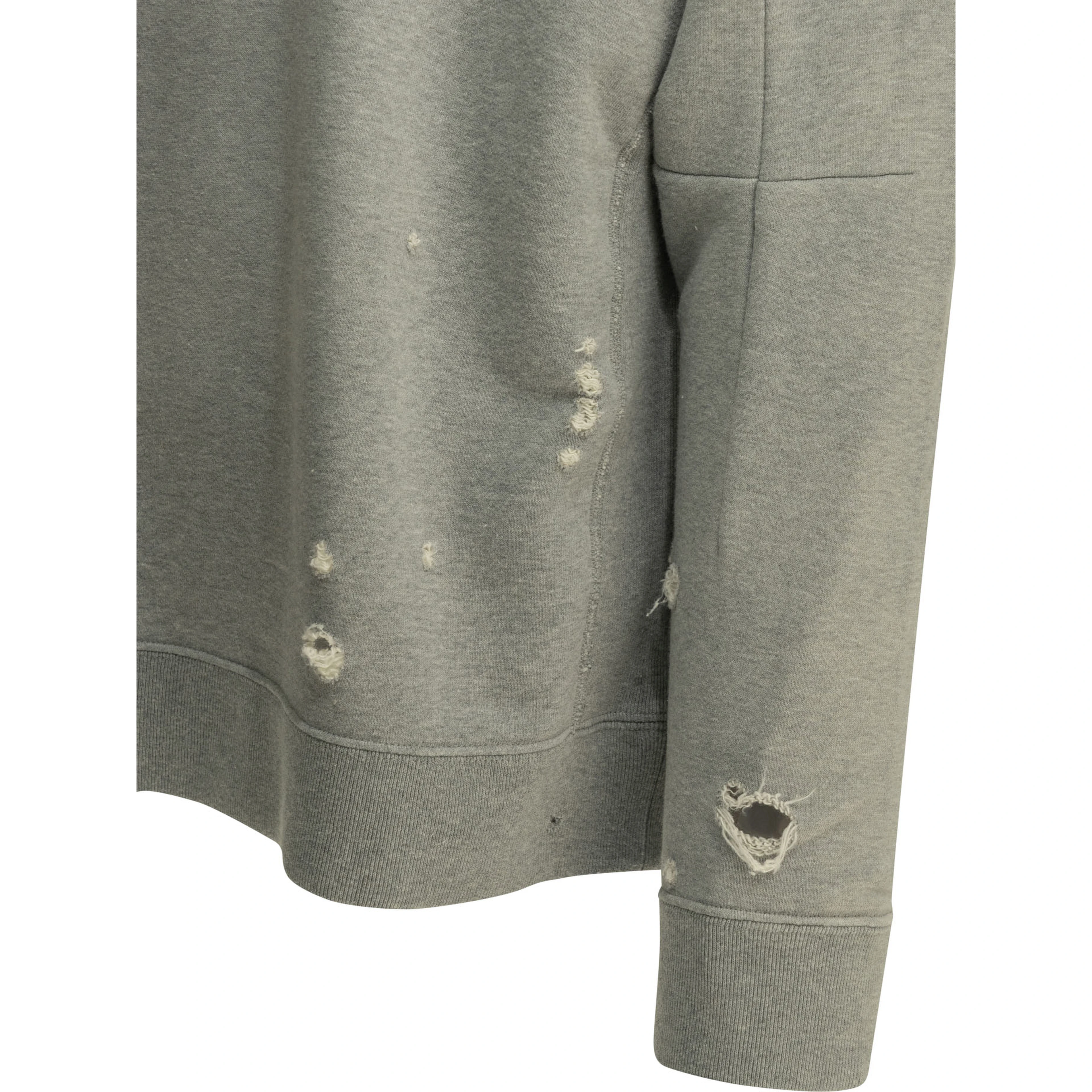"Deconstructed" crewneck sweatshirt