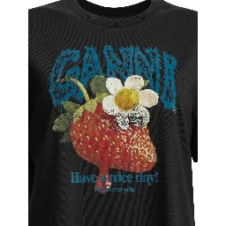 "Strawberry" crew-neck T-shirt