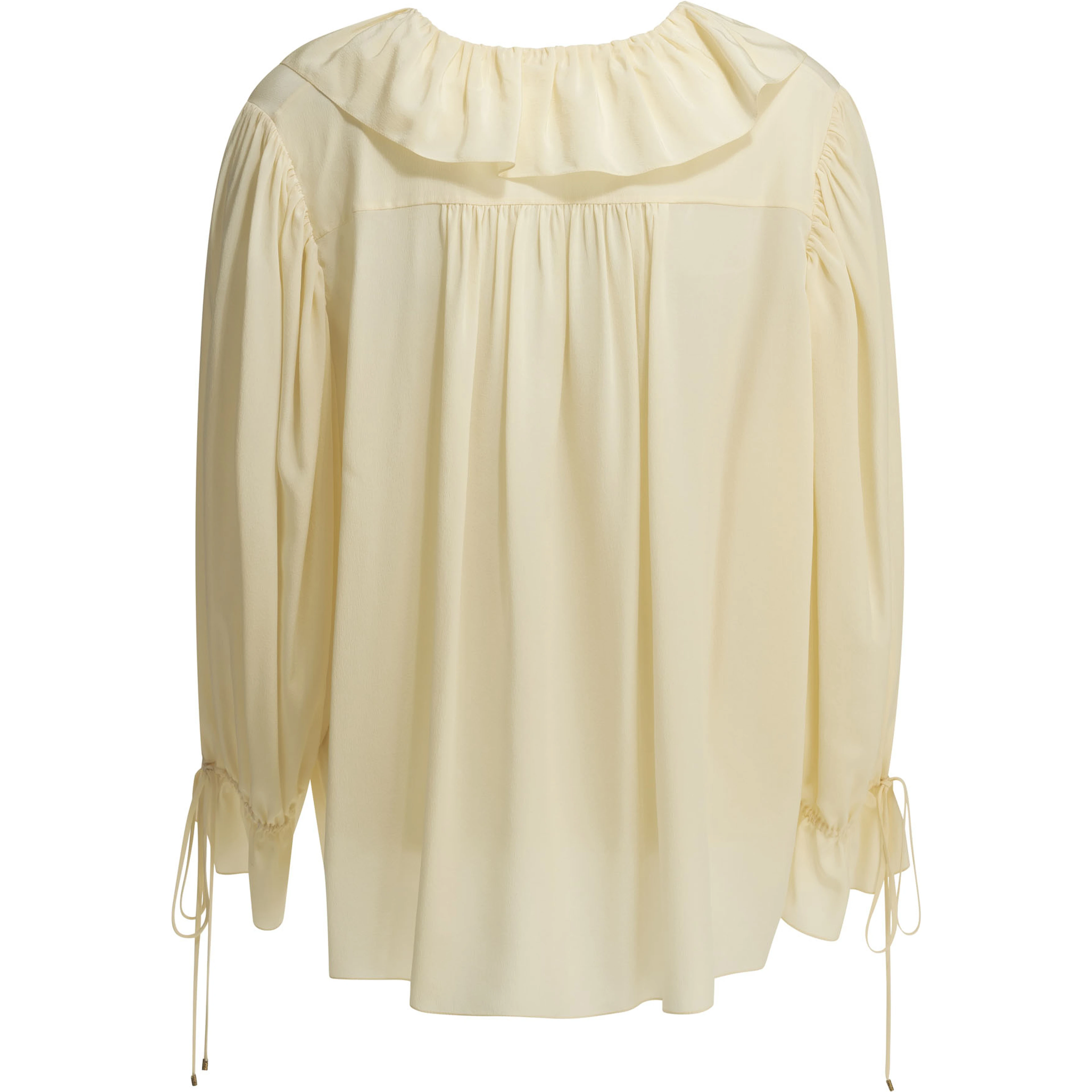 Silk blouse with ruffles