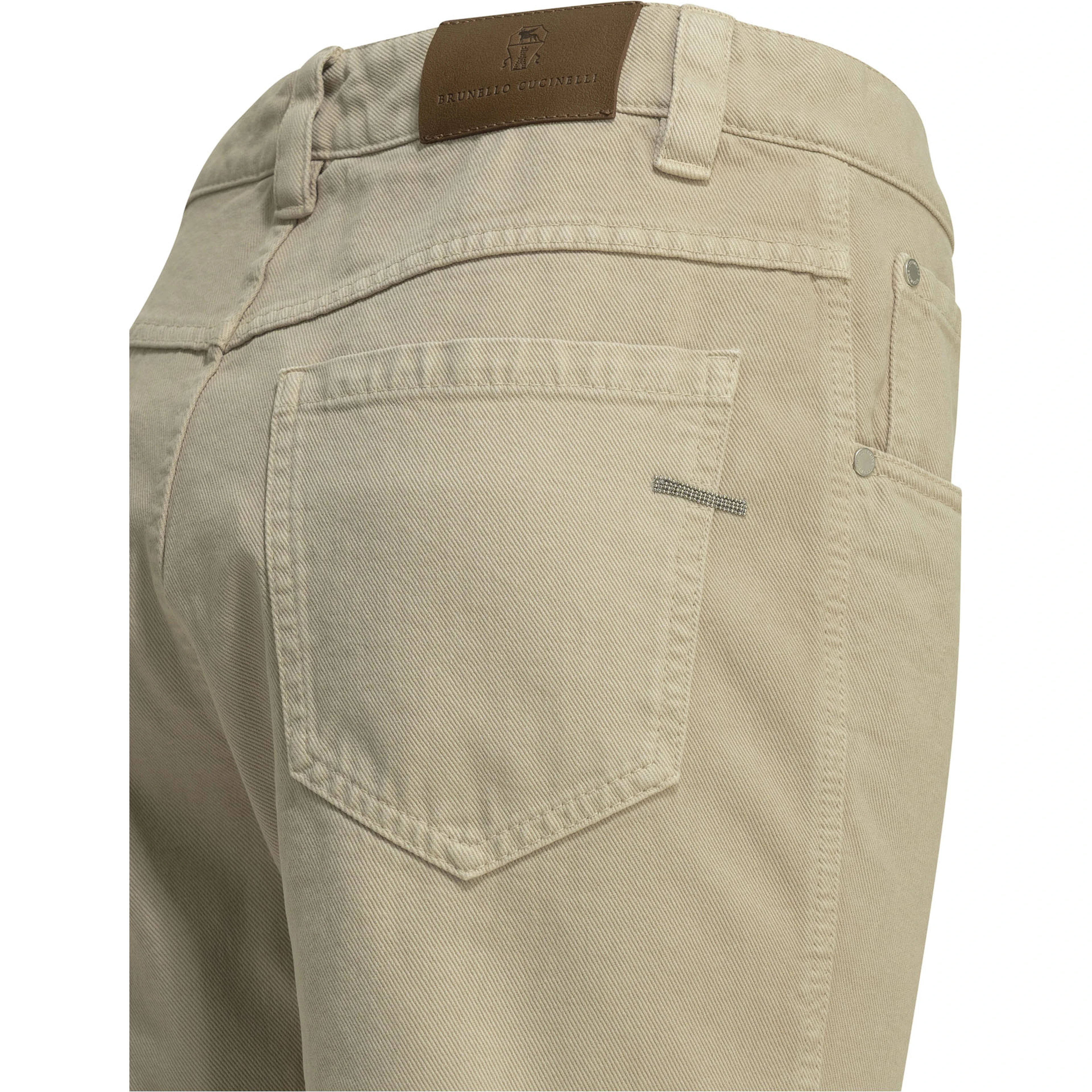 "Straight Shiny Bartck" Straight Leg Jeans