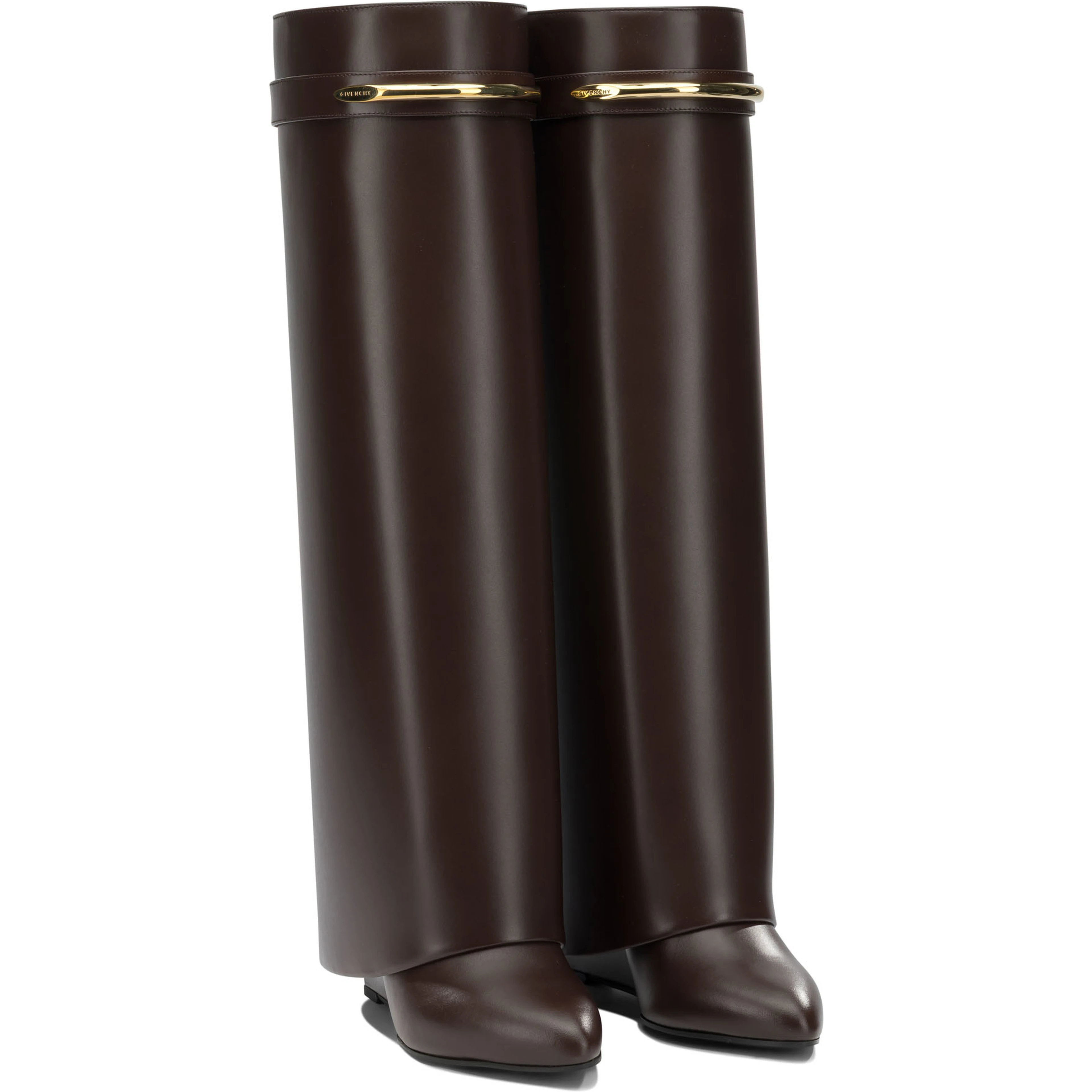 "Shark Pinch" Knee Boots