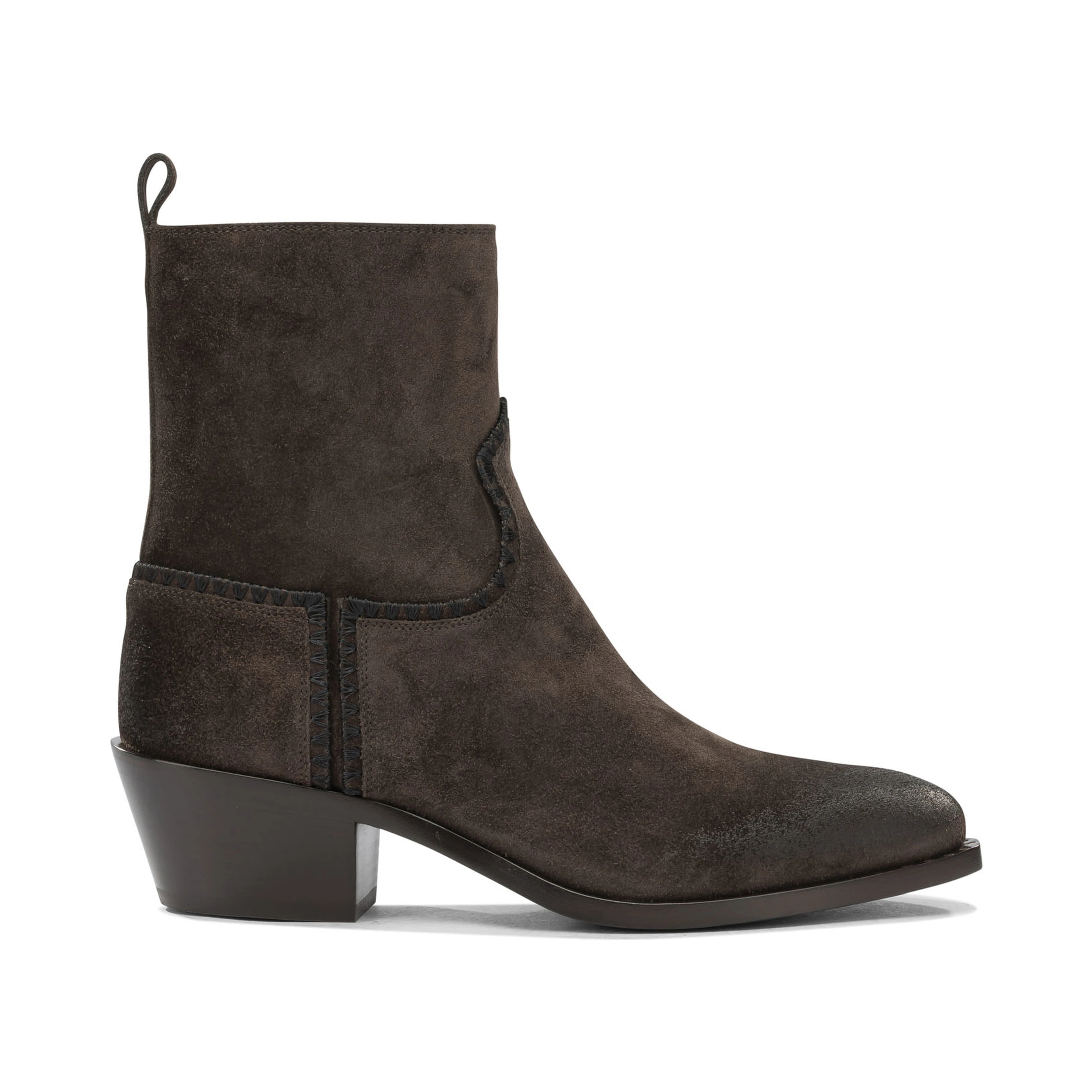 "Velour 45MM" Ankle Boots with Zipper