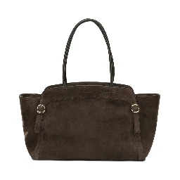 "Double Buckle" Medium Shoulder Bag
