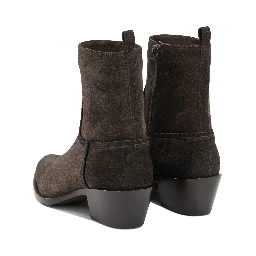"Velour 45MM" Ankle Boots with Zipper