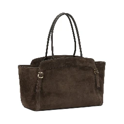 "Double Buckle" Medium Shoulder Bag