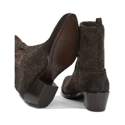 "Velour 45MM" Ankle Boots with Zipper