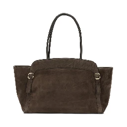 "Double Buckle" Medium Shoulder Bag