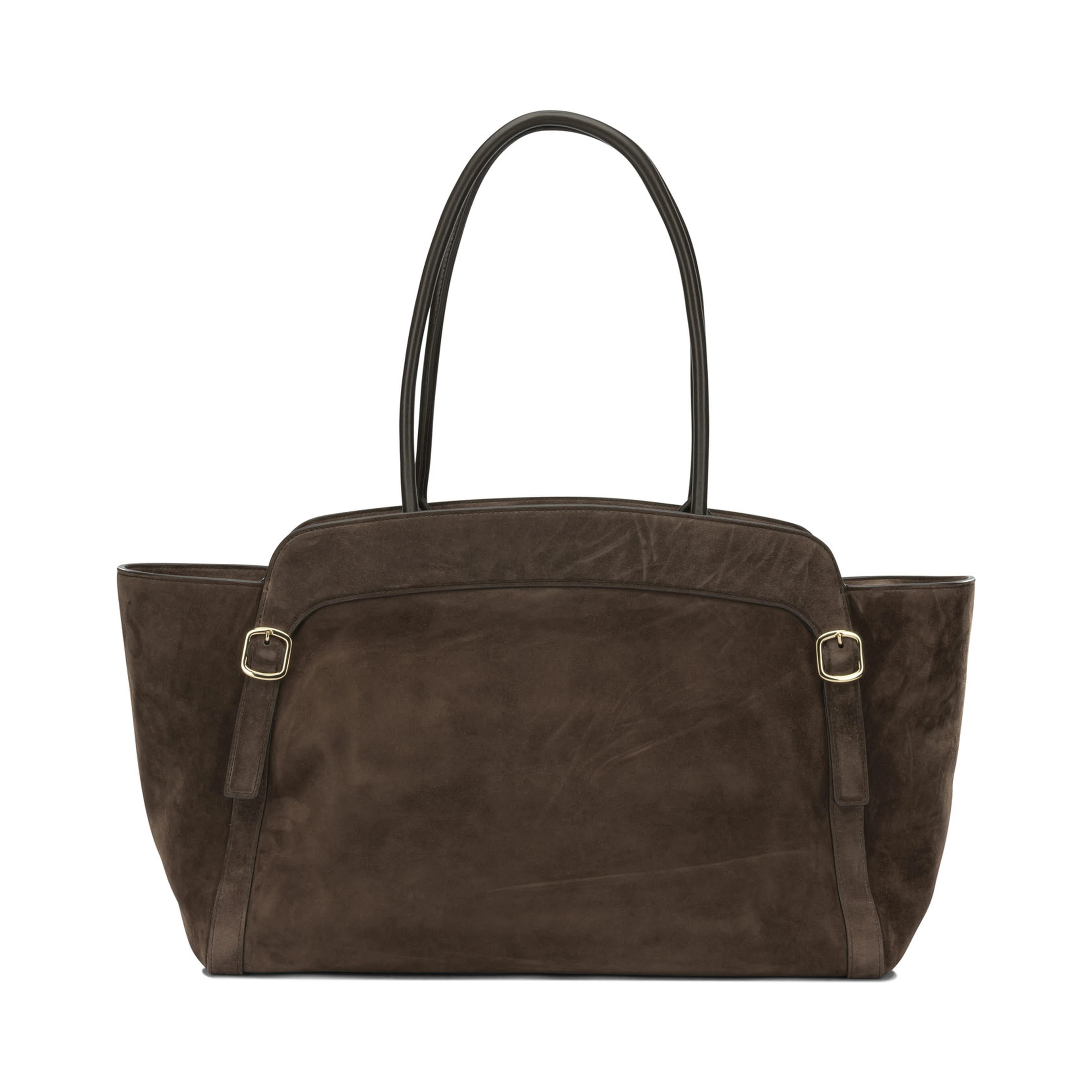 "Double Buckle" Medium Shoulder Bag