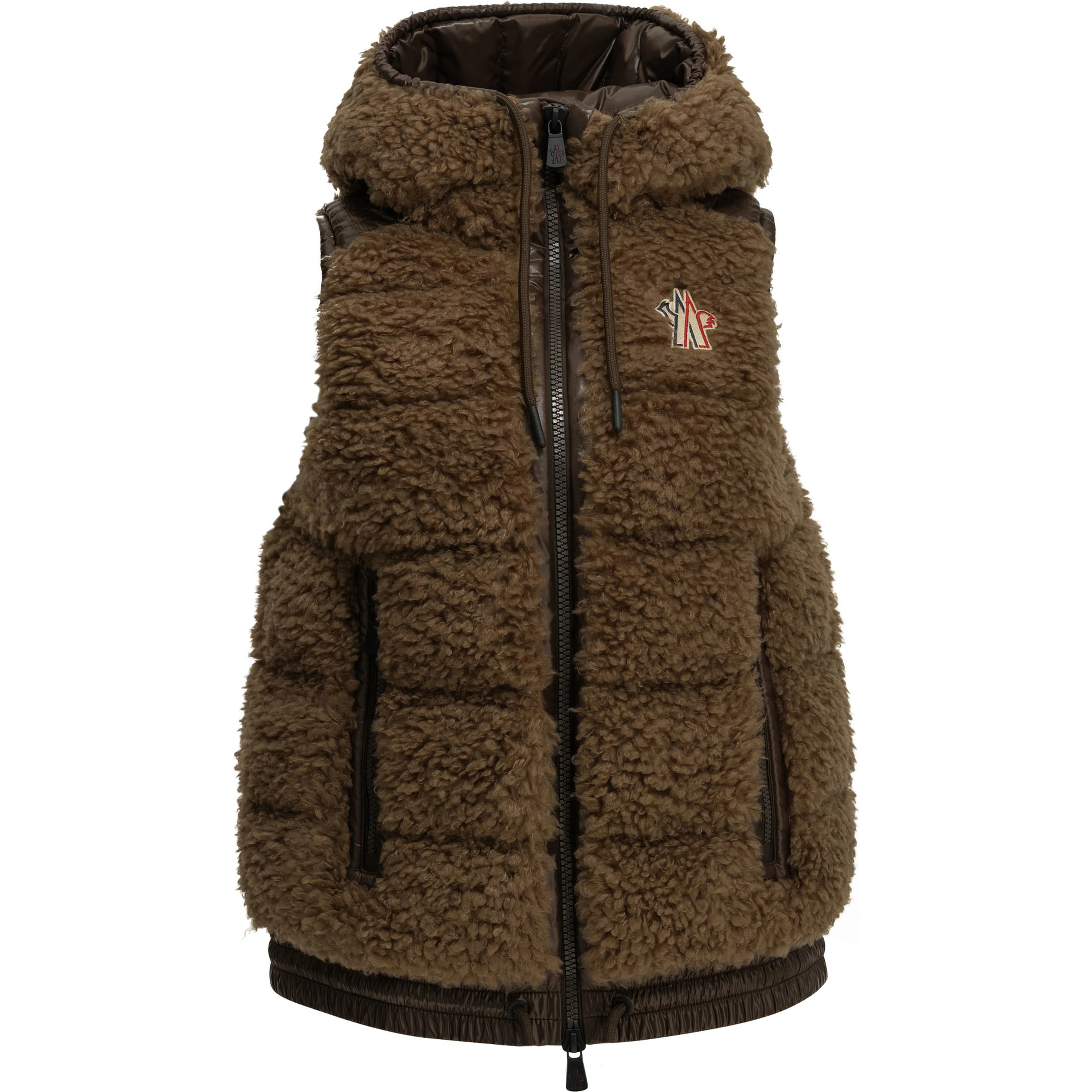 Sleeveless teddy jacket
