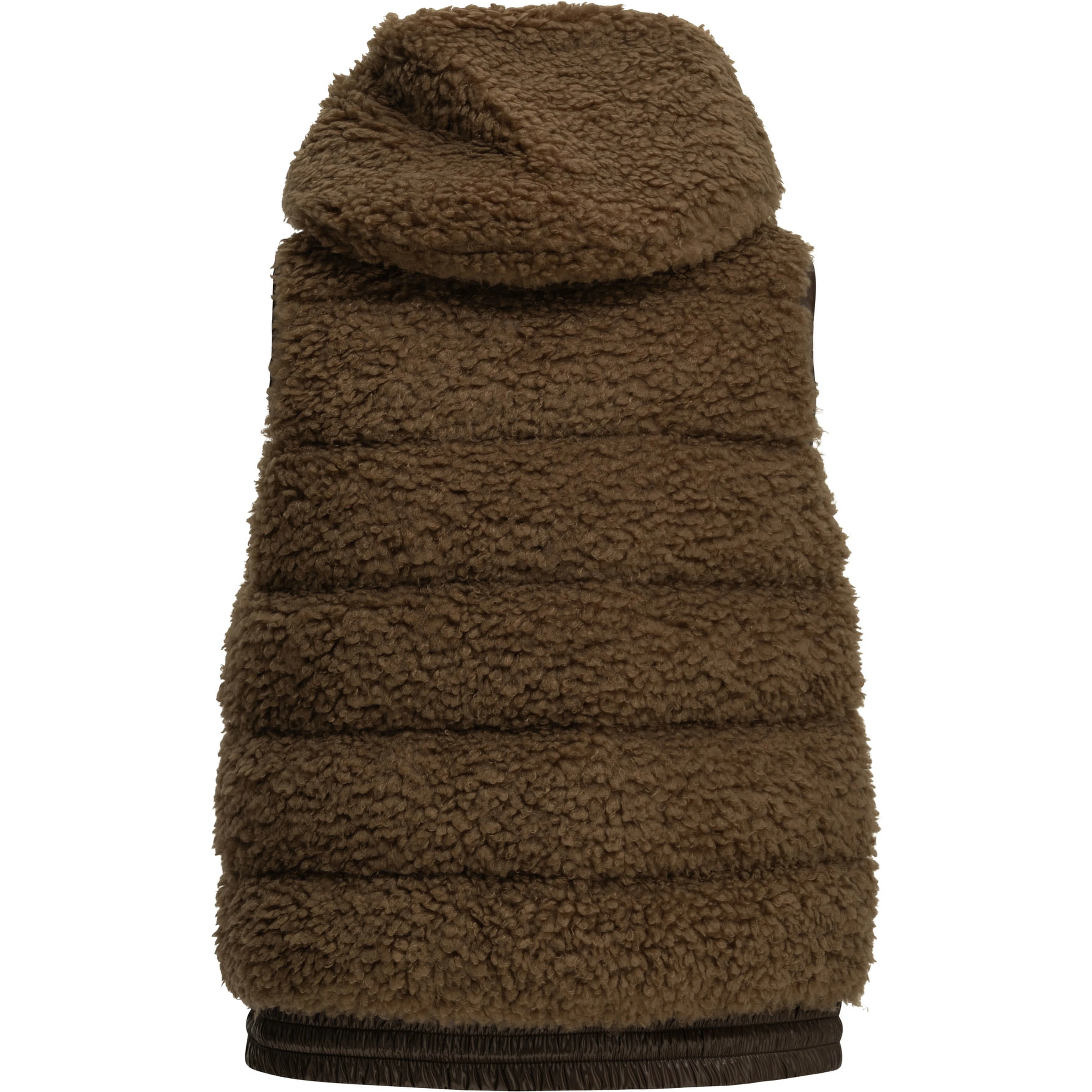 Sleeveless teddy jacket