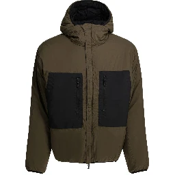 Reversible nylon short down jacket