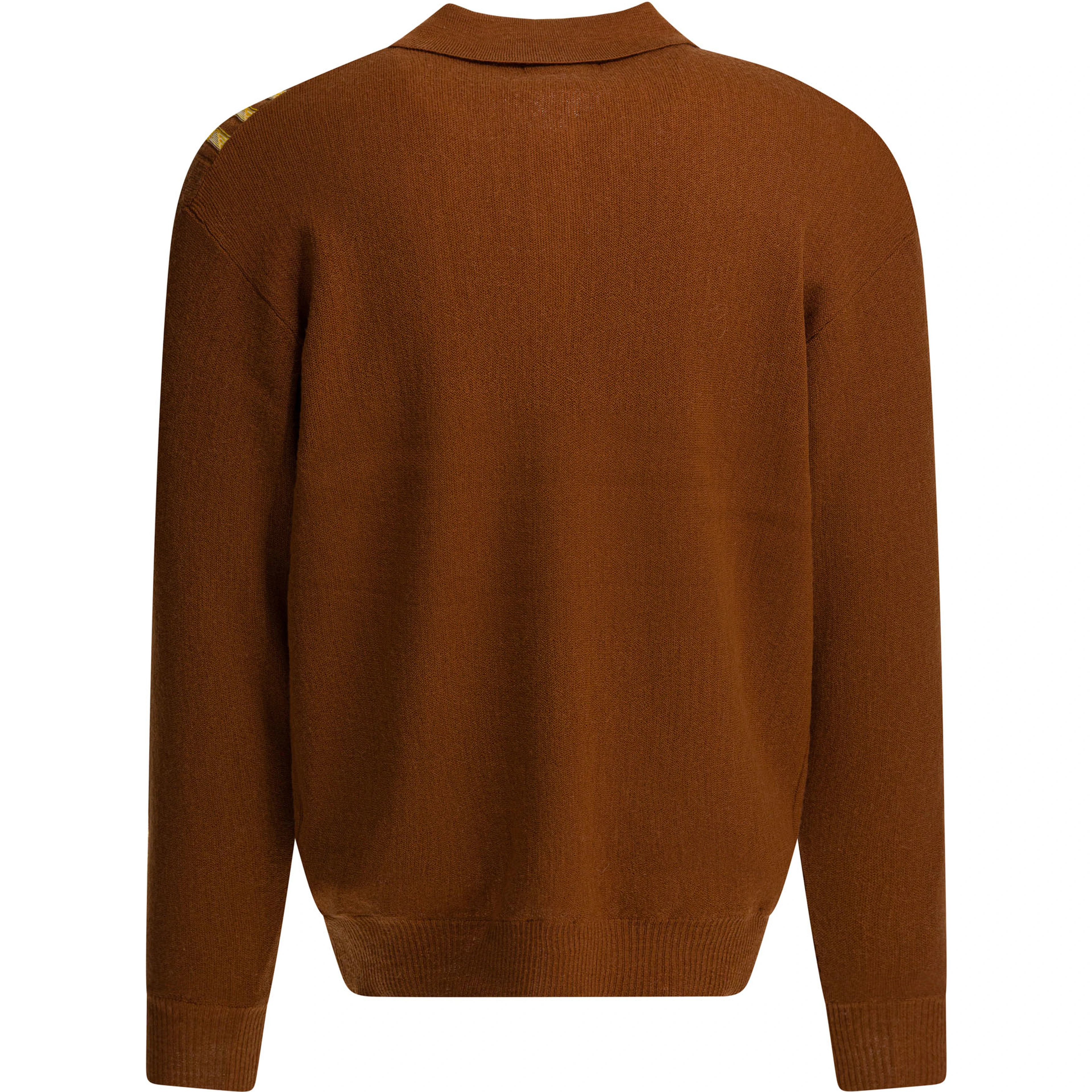Wool polo sweater