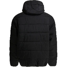 Reversible nylon short down jacket