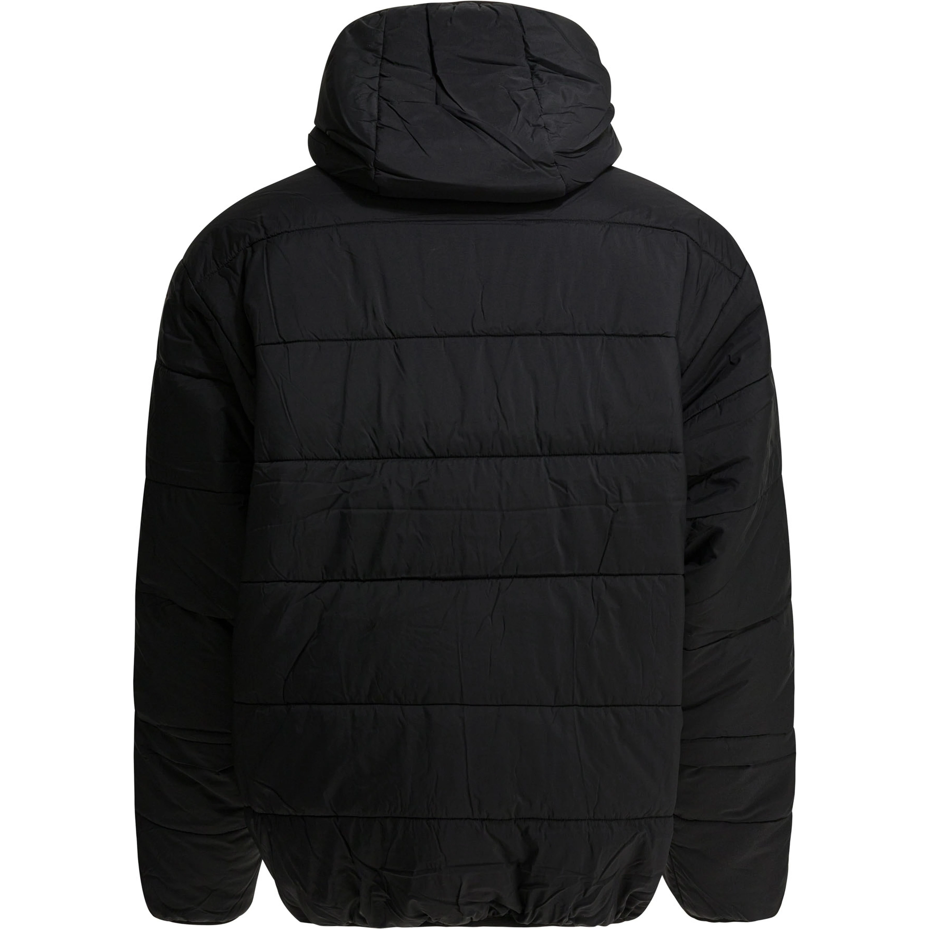 Reversible nylon short down jacket