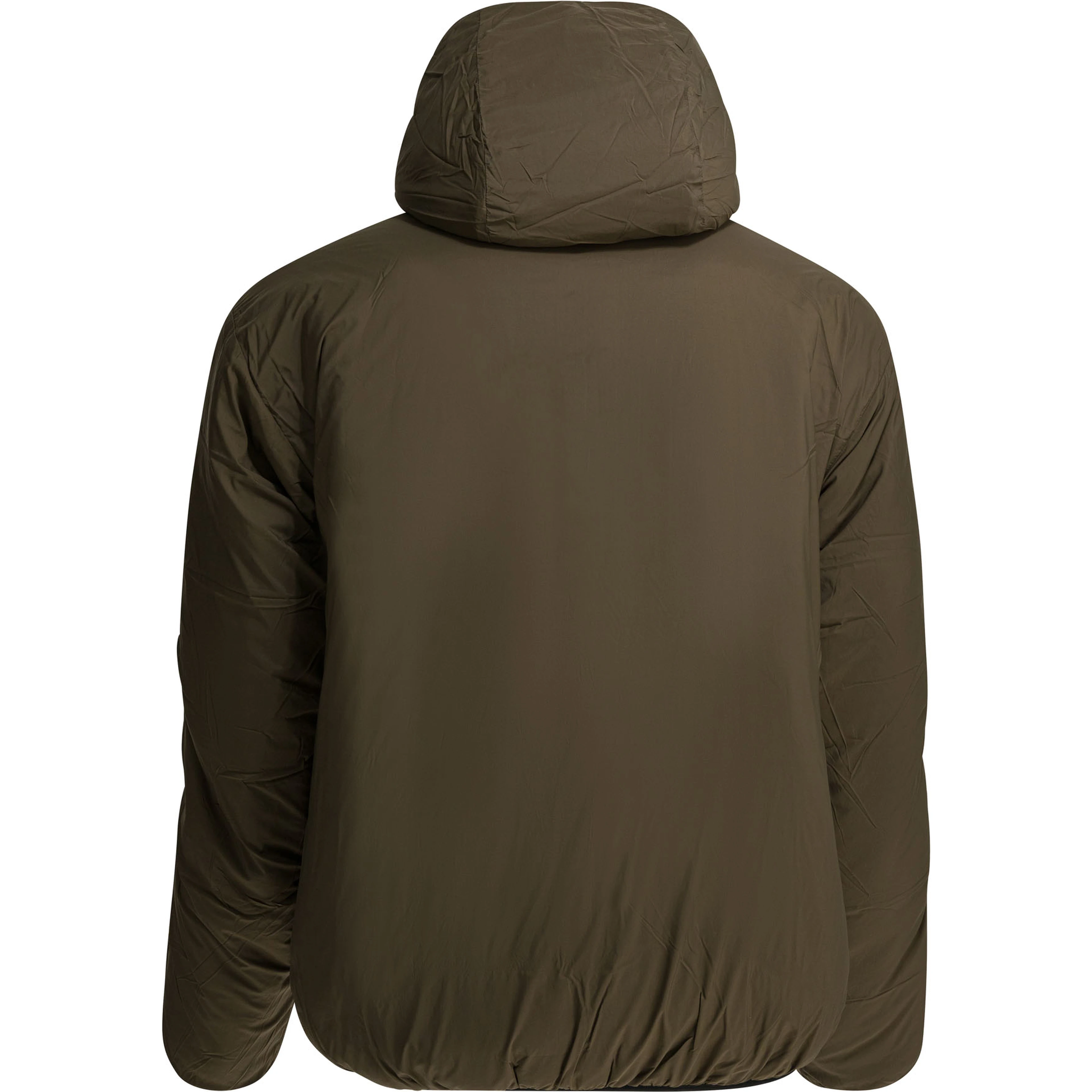 Reversible nylon short down jacket