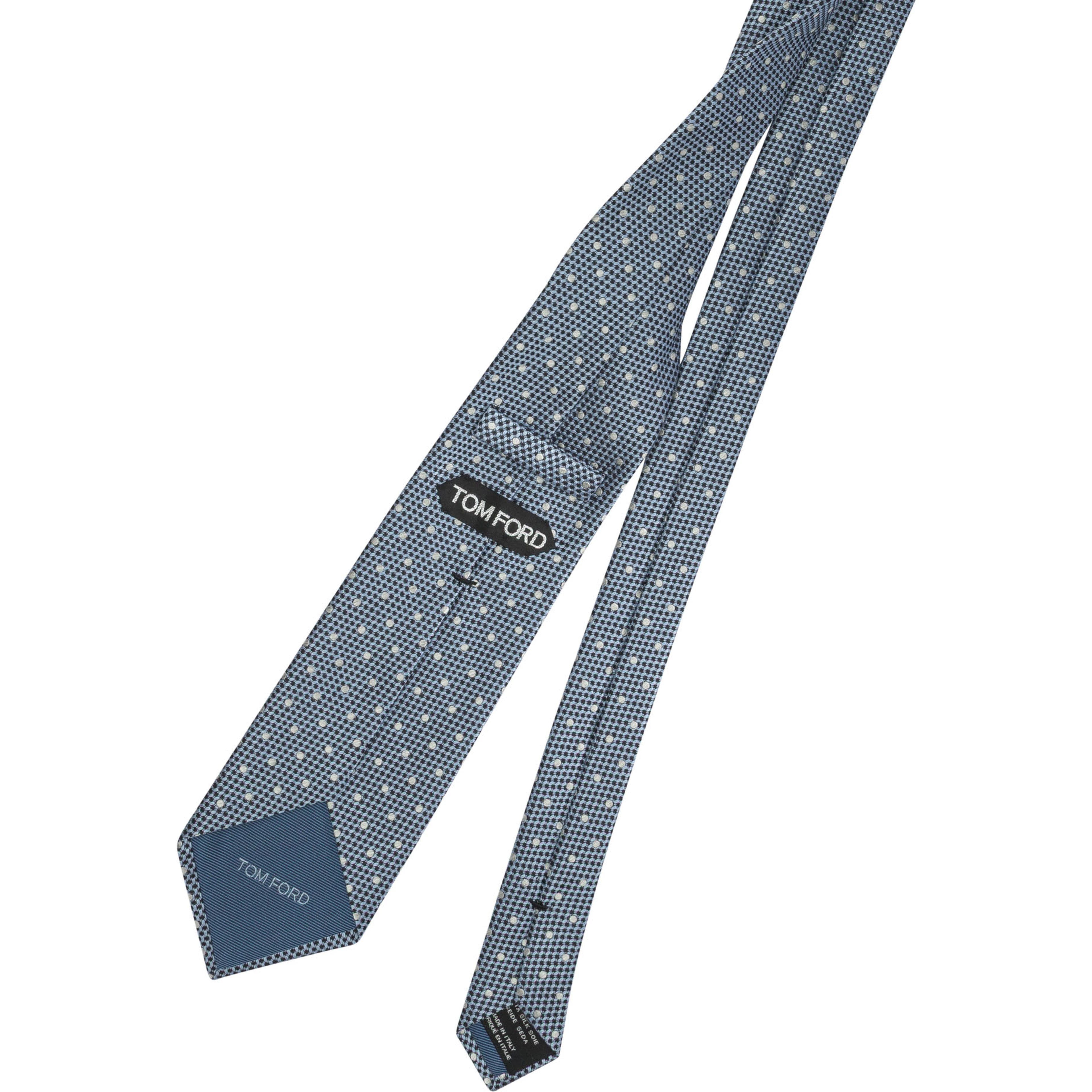 Polka dot silk tie