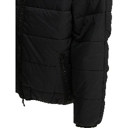 Reversible nylon short down jacket