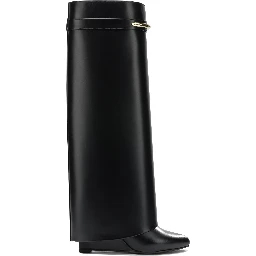 "Shark Pinch" Knee Boots