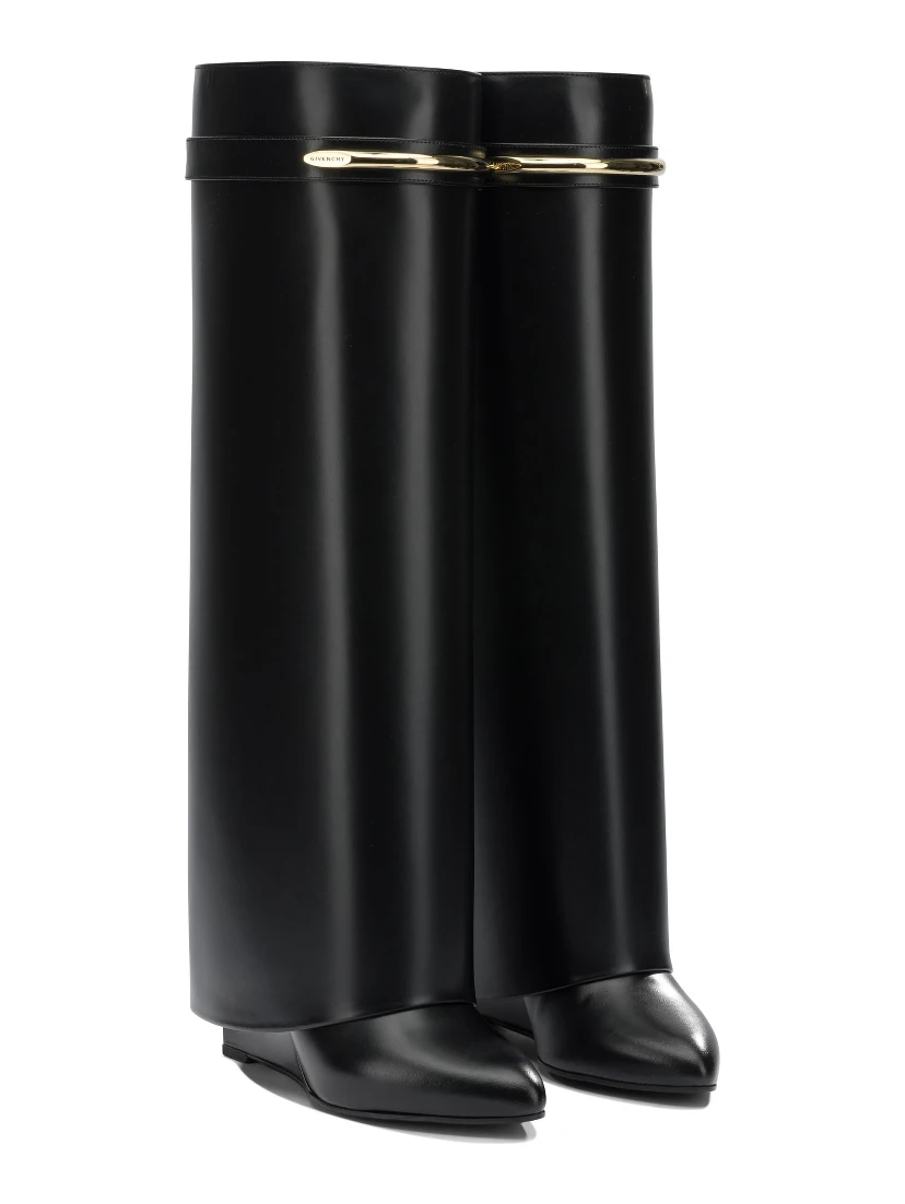 "Shark Pinch" Knee Boots