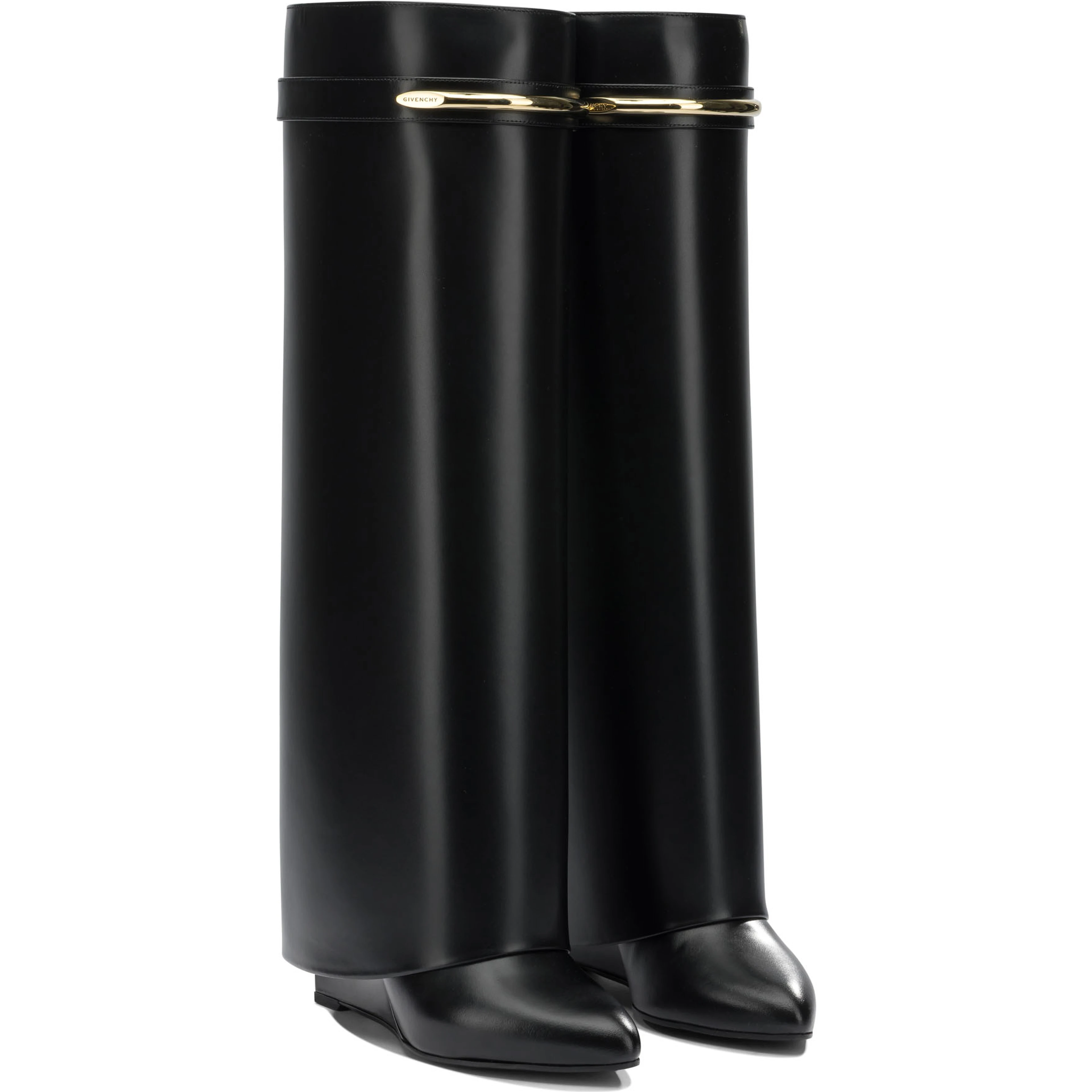 "Shark Pinch" Knee Boots