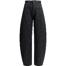 "Round" Wide-Leg Jeans