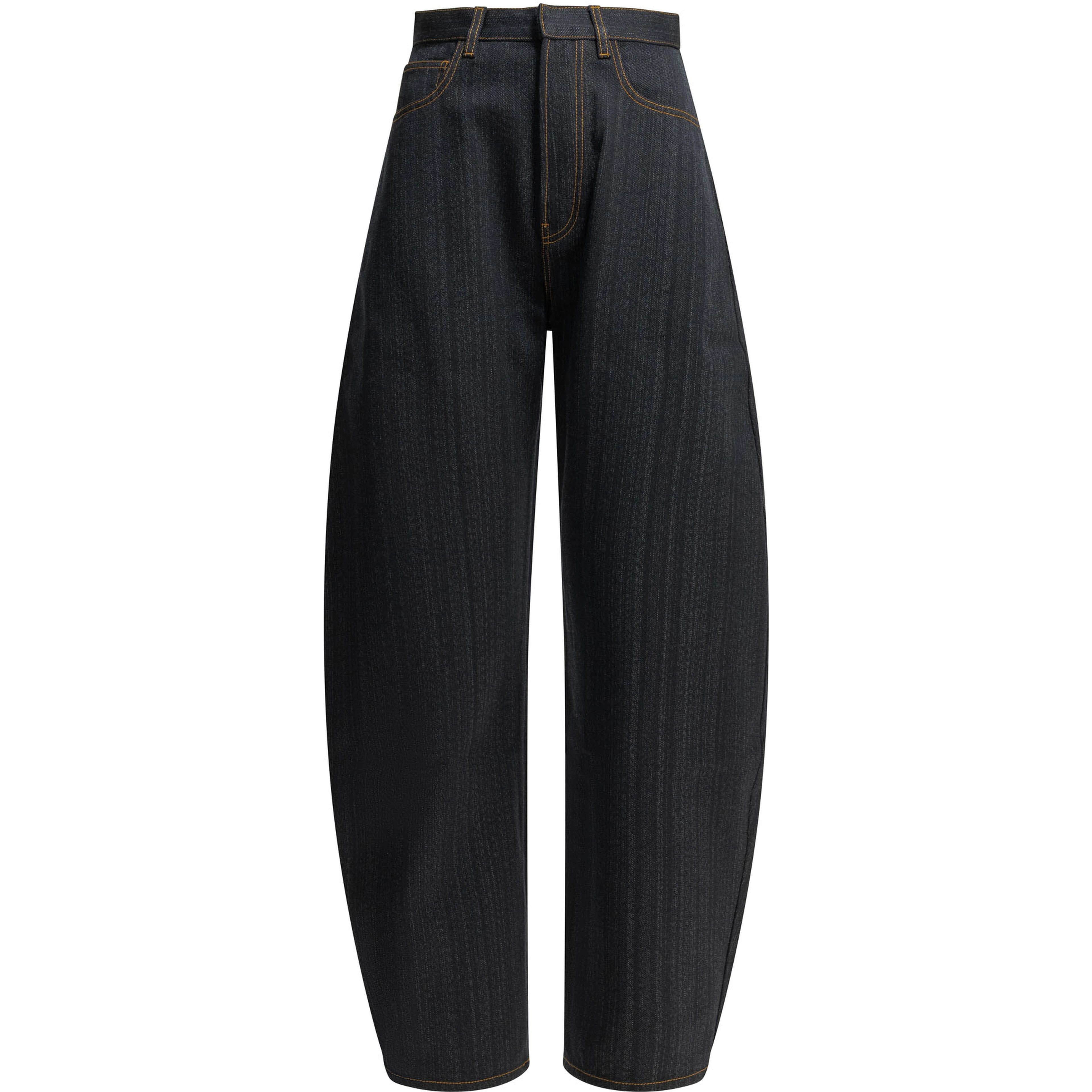 "Round" Wide-Leg Jeans