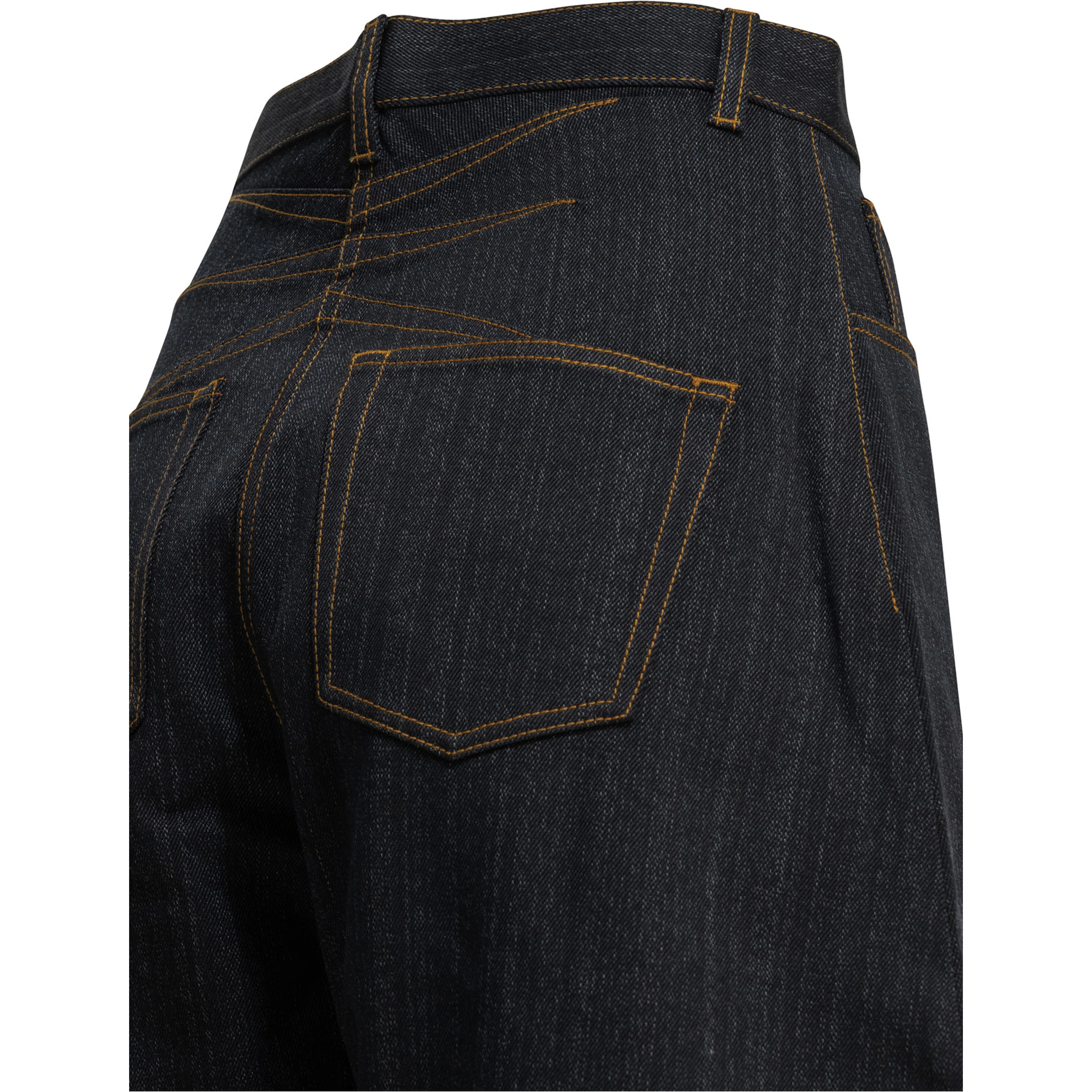 "Round" Wide-Leg Jeans