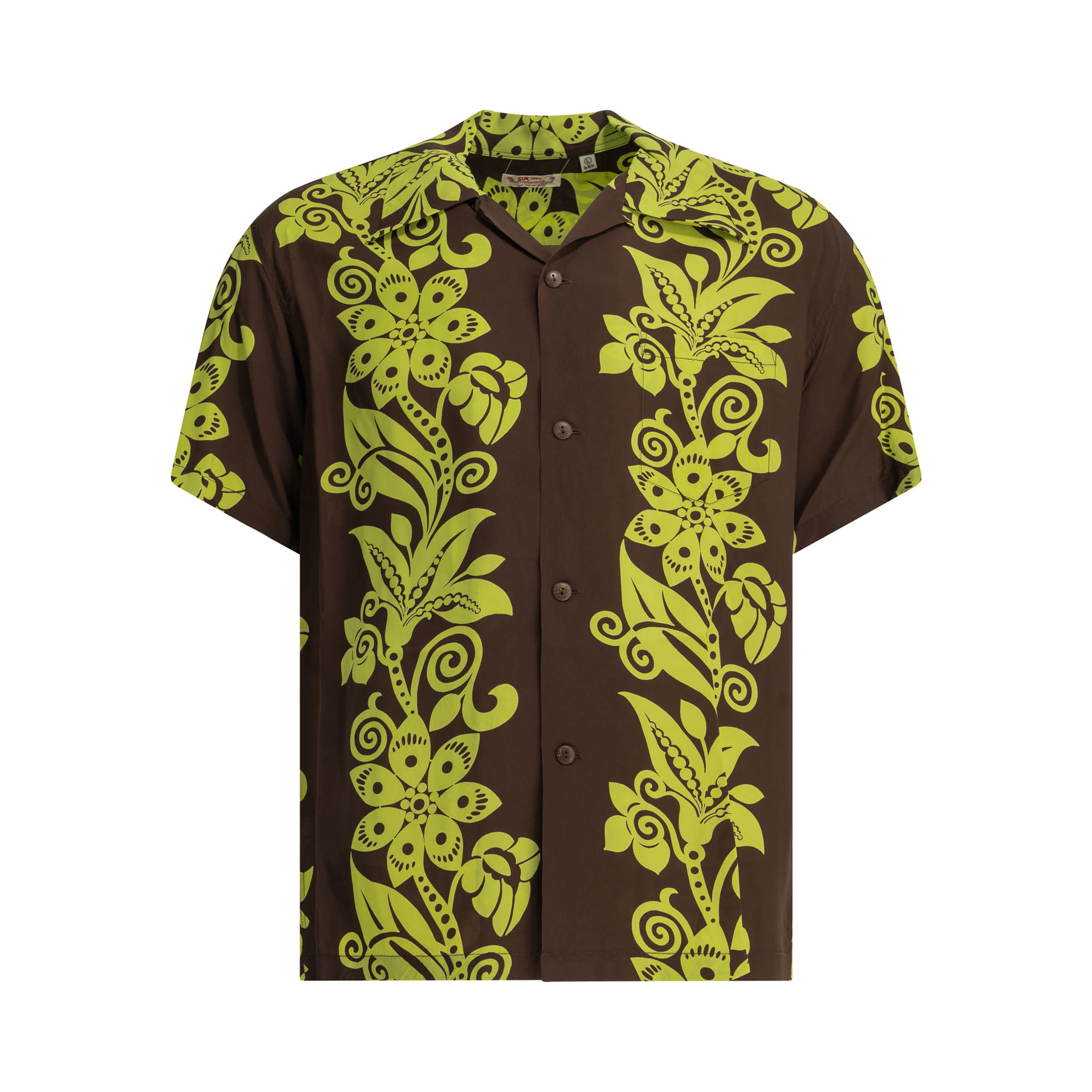 "Pictograph Flower" Casual Shirt