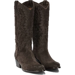 Leather cowboy boots